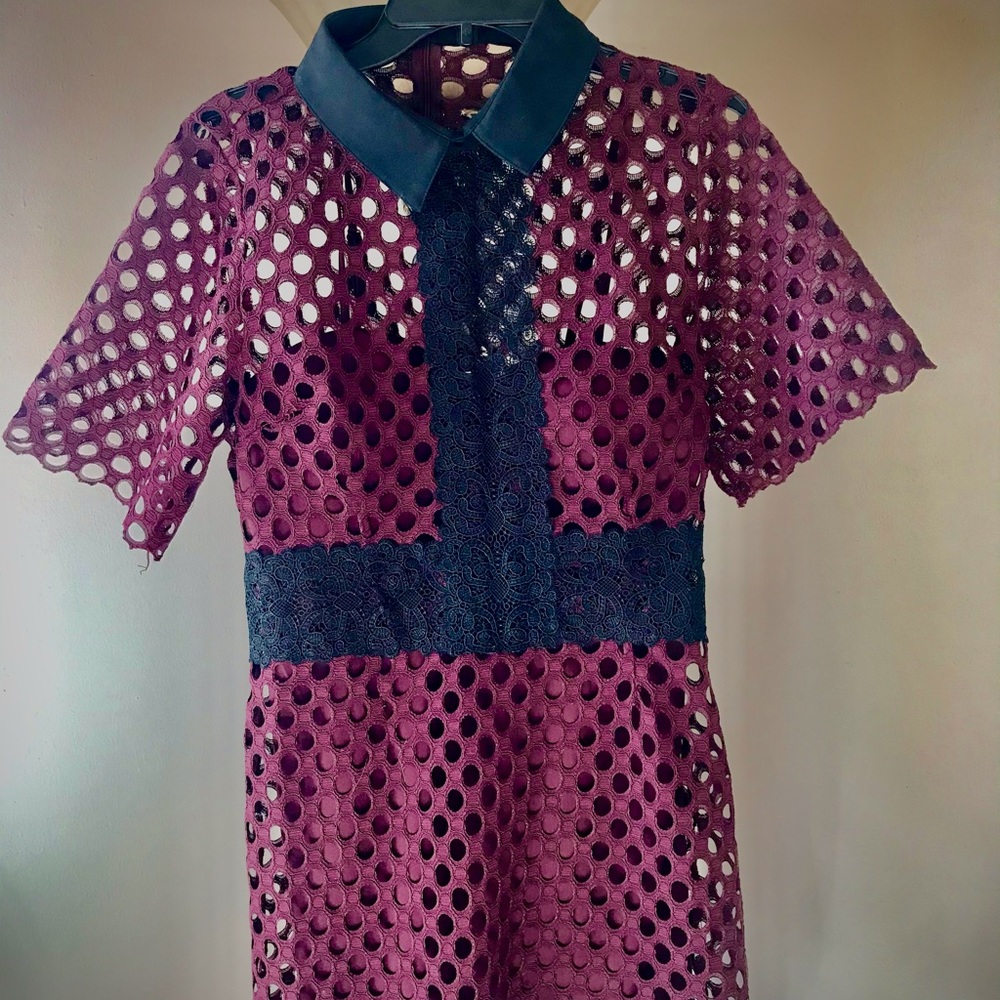 Eyelet & Lace Mini Dress